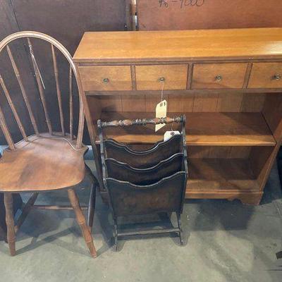 #5262 • Chair, Magazine Rack and Book Case
