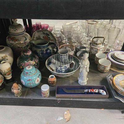 #2176 • Oriental Porcelain Tea Sets, Dishes, Vases & More
