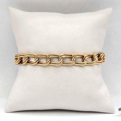 #358 • 14K Gold Link Chain Bracelet, 7.52g
