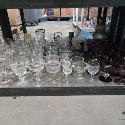#2106 • Over (30) Clear & Purple Glassware
