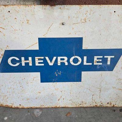 #6062 • Chevrolet Vinyl on Metal Sign
