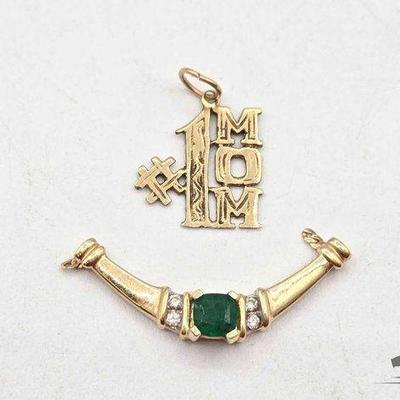 #324 • (2) 14k Gold Pendants, 3.64g
