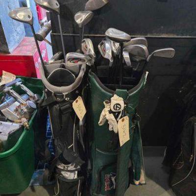 #3162 • (2) Golf Bags with Golf Clubs
