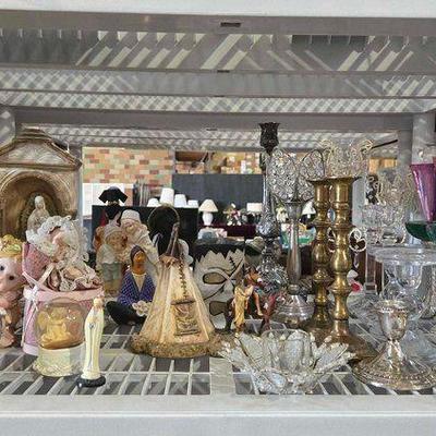 #2256 • Candle Stick Holders, Porcelain Figures & More
