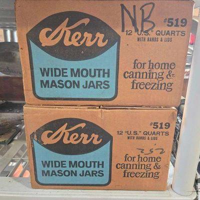 #2526 • (2) Boxes Of Kerr Wide Mouth Mason Jars
