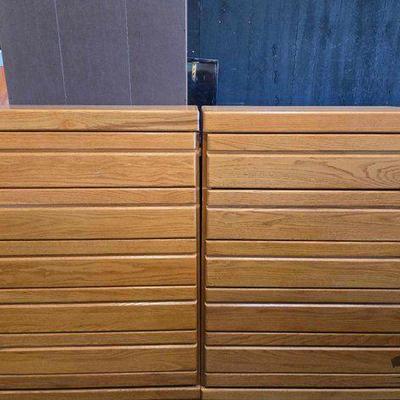 #5022 • (2) Surewood Oak Dressers
