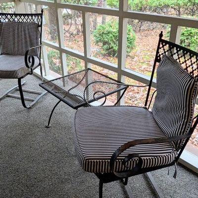 Wrought iron bouncer chairs
