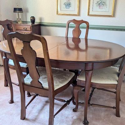 John Vogler group dining table and chairs