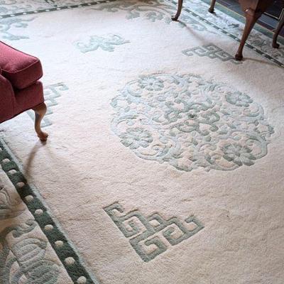 Wool living room rug 9' 6 x 13' 6