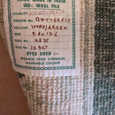 Info on back of living room rug