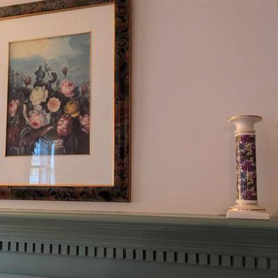 Flower artwork and candleholder