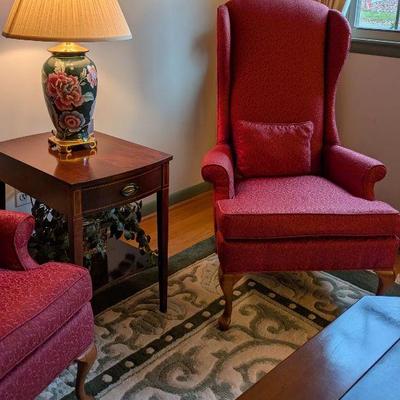 Wing-back chairs 1 of 2
