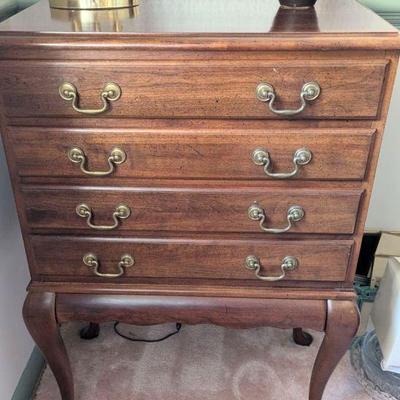 Cherry silver chest with lined drawers