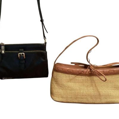 ROHU545 Cole Haan Duo	Basket weave and leather, new without tags; small black leather crossbody
