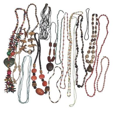 ROHU576 Natural Stone, Wood, Seed And Glass Bead Tribal Collection	Natural Stone, Wood, Seed And Glass Bead Tribal Collection
