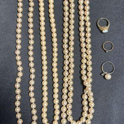 Ct385 vintage jewelry pearl opal lot