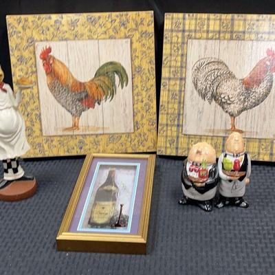 Ct348a rustic rooster 3 artwork by lisa audit and kitchen decor