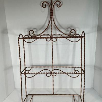 Hollywood regency Gold Gilt Shelf