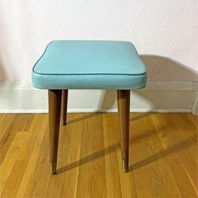 Mid Century Turqouise Foot Stool .jpg