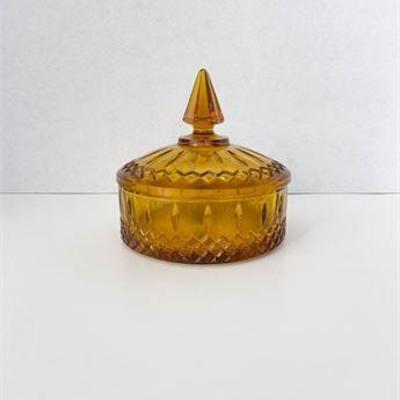 Indiana Glass Princess Amber Candy Dish.jpg