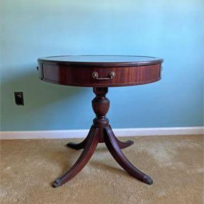 Mahogany Claw Foot Drum Table .jpg
