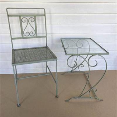 Green Patio Chair & Side Table.jpg