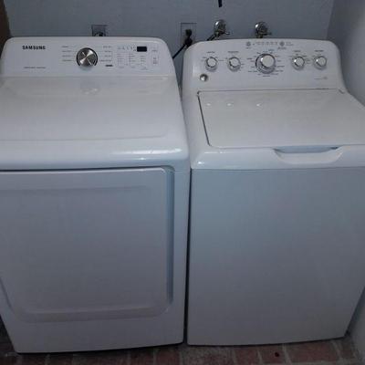 GE washer and Samsung dryer