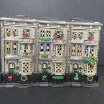 Vintage 1996-1999 Dept. 56 Dickens Village "Mullberrie Court Brownstones" #56.58345 - In Box