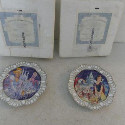 Bradford Exchange Limited Edition Jewels of Disney Collector Plates - With COAs (See Description)
