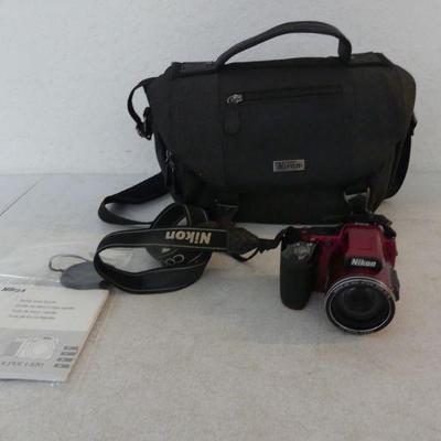 Nikon Coolpix L820 16mp 30x Digital Camera (Red) in Case