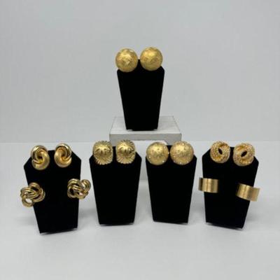 Vintage Designer Clip On Earrings- Givenchy, Christian Dior +	
