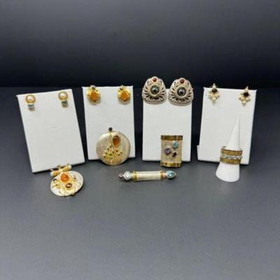 Michou Artisan Made Sterling & Gemstone Jewelry Collection Approx.101g	