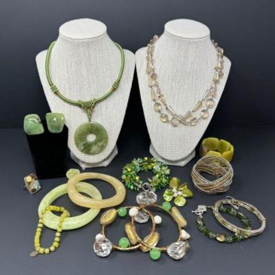 Green Jewelry Assortment w/ Envy- Artisan Crafted Stones & Crystals	