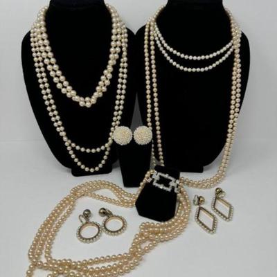 Classy Meets Sassy: Pearls Gone Wild-Vintage Clip-Ons & Long Necklaces	
