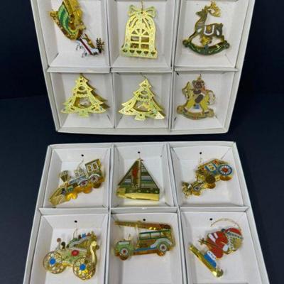 New Old Stock Vintage Solid Brass Ornament Collection - 12 Pieces	