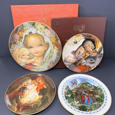 Ferrandiz & Fleetwood Porcelain Christmas Plates Collection (4Pcs)	