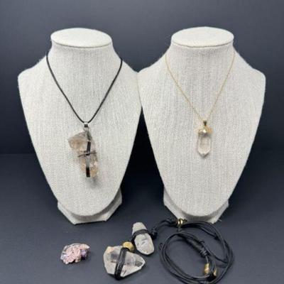 Crystal Jewelry Collection: Raw Gemstone Necklaces & Rings	