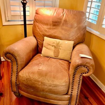 leather recliner $69 as is