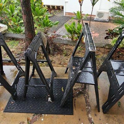 AAT075-2 Pair Of Plastic Like Folding Sawhorses