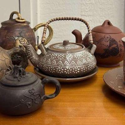 AAT108- Various Ornate Ceramic Tea Pots 