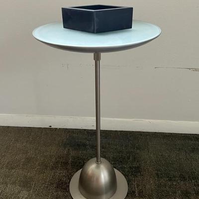 Sale Photo Thumbnail #9: David Quan Umbra Mid-Century Modern Brushed Stainless Cocktail Table