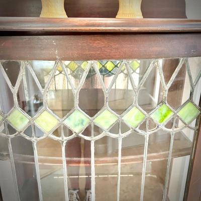 Antique stained glass cupboard