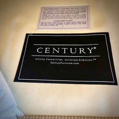 Off-white MCM-style Lawson Century linen sofa