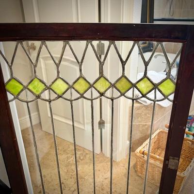 Antique stained glass cupboard