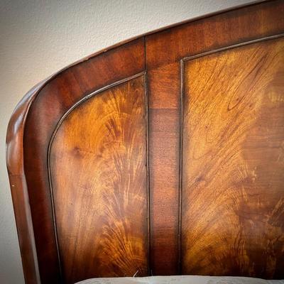 King bed with flame mahogany bedframe