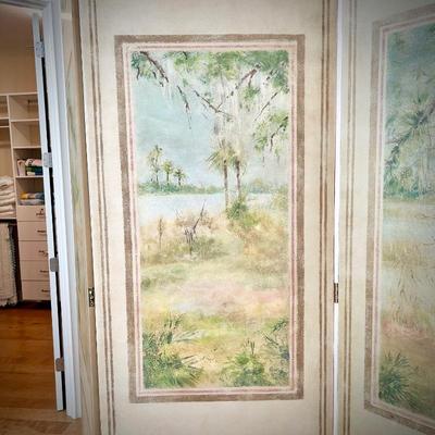 Three-panel room divider/screen (note this is a very tall piece)
