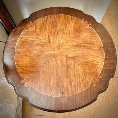 Antique marquetry parlor side table
