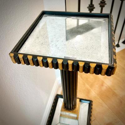 Art deco mirrored plant stand