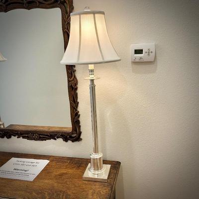 Pair of silver buffet lamps