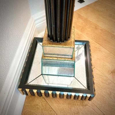 Art deco mirrored plant stand